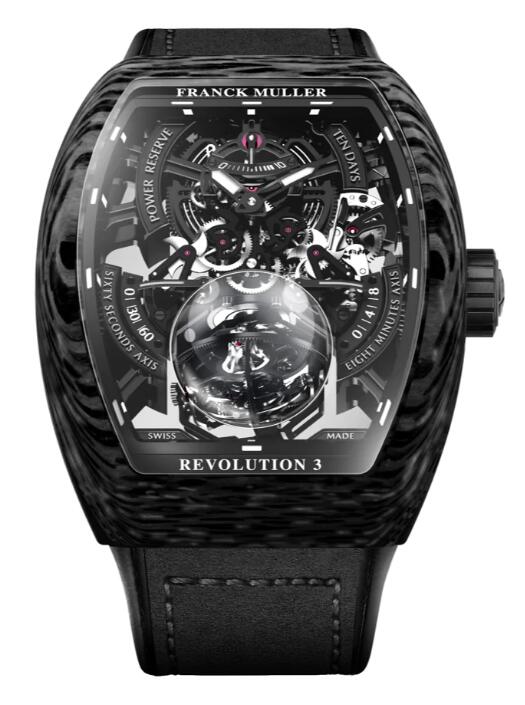 FRANCK MULLER Vanguard Revolution 3 Skeleton Carbon - Black V50 REV 3 PR SQT CARBONE NR (NR) Replica Watch